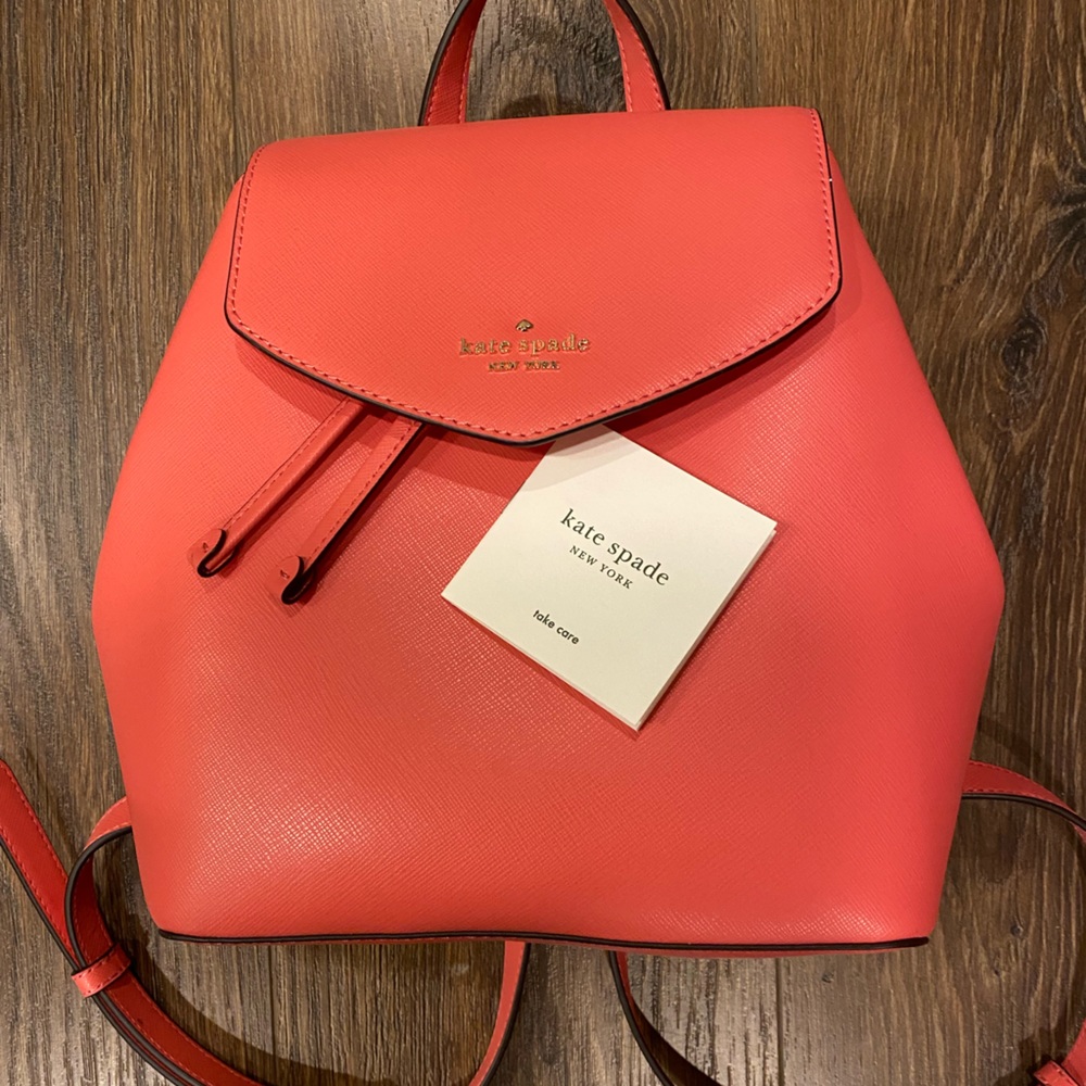 NEW Katespade hotpink Lizzie Medium Flap Backpack